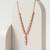 925 Sterling Silver Rose Gold Plated Leaf Link Y Necklace Set  for Women