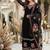 Black Color Thread And Embroidery Work Fuax Georgete Salwar Suit