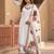 White Color Thread And Embroidery Work Fuax Georgete Salwar Suit