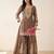 Brown heavy embroidered sequins sharara set for wedding & festive partywear