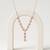 925 Sterling Silver Rose Gold Plated Geometric Link Y Necklace Set  for Women