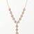 925 Sterling Silver Rose Gold Plated Geometric Link Y Necklace Set  for Women
