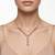 925 Sterling Silver Rose Gold Plated Geometric Link Y Necklace Set  for Women