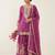 Rani pink heavy embroidered sequins sharara set for wedding & festive partywear
