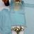 Sky blue embroidered kurta set with farshi salwar & dupatta