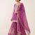 Rani pink heavy embroidered sequins sharara set for wedding & festive partywear
