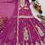 Rani pink heavy embroidered sequins sharara set for wedding & festive partywear