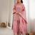 Pink glass roman silk embroidered farshi shalwar suit set with dupatta
