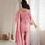 Pink glass roman silk embroidered farshi shalwar suit set with dupatta
