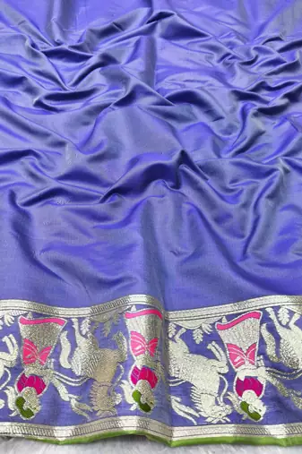 mehendi zari woven baluchari traditional saree with blouse piece