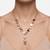 925 Sterling Silver Rose Gold Plated Disc Link Y Necklace Set  for Women