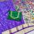 purple zari woven paithani silk blend  traditional saree with beads embroidery blouse piece