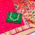 pink zari woven paithani silk blend  traditional saree with beads embroidery blouse piece
