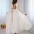 White Color Stylish Gown Suit Set Designer Anarkali Suit Set