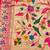 pink zari woven paithani silk blend  traditional saree with beads embroidery blouse piece