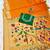 mustard zari woven paithani silk blend  traditional saree with beads embroidery blouse piece