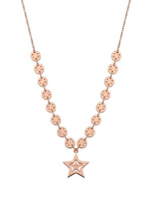 925 Sterling Silver Rose Gold Plated Celestial Charm Star Pendant Necklace  Set for Women 2