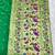 green zari woven paithani silk blend  traditional saree with beads embroidery blouse piece