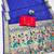 navy blue zari woven paithani silk blend  traditional saree with beads embroidery blouse piece