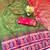 mehendi zari woven banarasi silk blend traditional saree with blouse piece