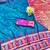 rama zari woven banarasi silk blend traditional saree with blouse piece