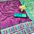 wine zari woven banarasi silk blend traditional saree with blouse piece