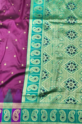 wine zari woven banarasi silk blend traditional saree with blouse piece