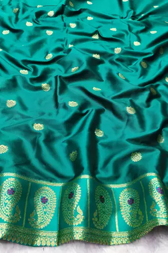 wine zari woven banarasi silk blend traditional saree with blouse piece