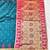 firozi zari woven banarasi silk blend traditional saree with blouse piece