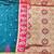 firozi zari woven banarasi silk blend traditional saree with blouse piece