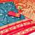 firozi zari woven banarasi silk blend traditional saree with blouse piece
