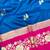 navy blue zari woven banarasi silk blend traditional saree with blouse piece