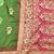 mehendi zari woven banarasi silk blend traditional saree with blouse piece
