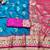 rama zari woven banarasi silk blend traditional saree with blouse piece