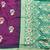 wine zari woven banarasi silk blend traditional saree with blouse piece