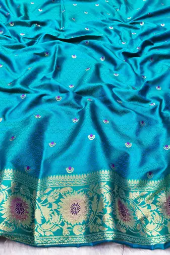 wine zari woven banarasi silk blend traditional saree with blouse piece