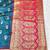 firozi zari woven banarasi silk blend traditional saree with blouse piece
