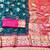 firozi zari woven banarasi silk blend traditional saree with blouse piece