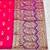 pink zari woven banarasi silk blend traditional saree with blouse piece