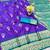 purple zari woven banarasi silk blend traditional saree with blouse piece