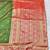 mehendi zari woven banarasi silk blend traditional saree with blouse piece
