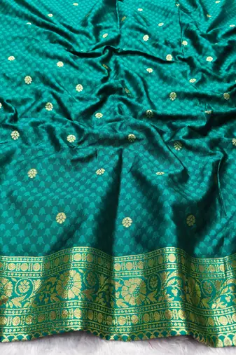 maroon zari woven banarasi silk blend traditional saree with blouse piece
