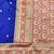 navy blue zari woven banarasi silk blend traditional saree with blouse piece