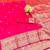 pink zari woven banarasi silk blend traditional saree with blouse piece