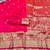 pink zari woven banarasi silk blend traditional saree with blouse piece