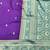 purple zari woven banarasi silk blend traditional saree with blouse piece