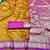mehendi zari woven banarasi silk blend traditional saree with blouse piece