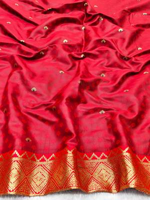 firozi zari woven banarasi silk blend traditional saree with blouse piece 4