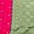 pink zari woven banarasi silk blend traditional saree with blouse piece