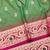 mehendi zari woven banarasi silk blend traditional saree with blouse piece